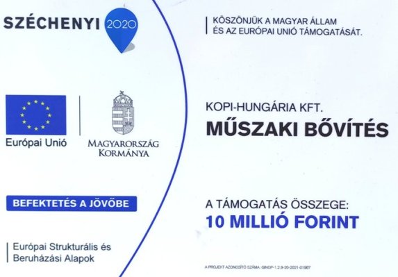 KOPI-HUNGÁRIA 98 Kft. - Széchenyi 2020 támogatás